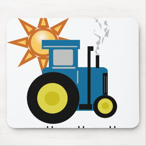 Blue Putt Putt Tractor Mouse Mats