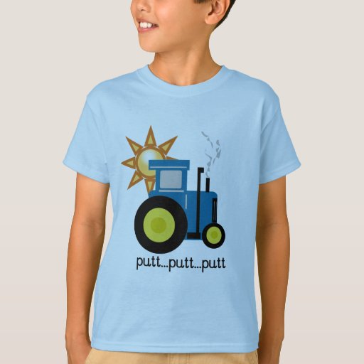 Blue Putt Putt Tractor Tshirts and Gifts  Zazzle