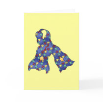 Blue Puzzle Autism Aspergers Awareness Ribbon cards by doonidesigns Blue Puzzle Autism Aspergers Awareness Ribbon cards