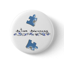 Blue Puzzle Pieces - Autism Awareness Buttons