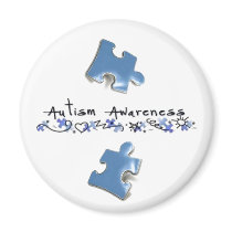 Blue Puzzle Pieces - Autism Awareness magnets