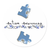 Blue Puzzle Pieces - Autism Awareness stickers