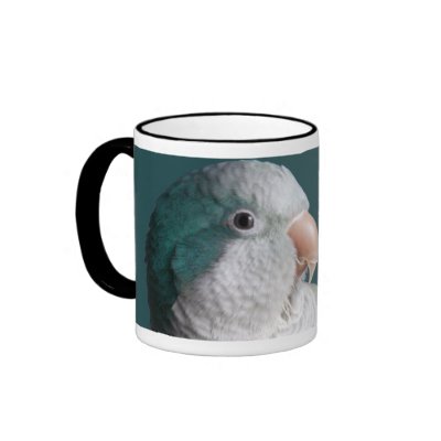 Blue Quaker Parrot Mug by MenagerieMayhem