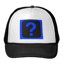 Blue Question Mark Information Area Trucker Hat