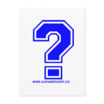 Blue Question Mark Postcards