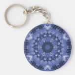 blue quilt keychain