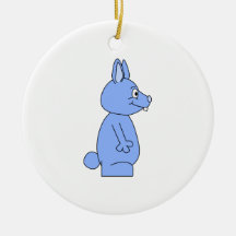 Blue Rabbit Christmas Ornaments