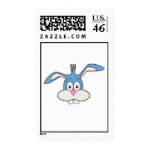 Blue Rabbit head Postage