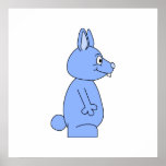 Blue Rabbit Print