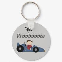 Blue Race Car Tshirts and Gifts keychains