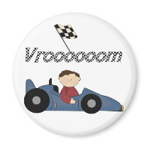 Blue Race Car Tshirts and Gifts magnets