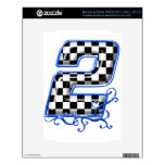 blue racing number 2 decals for NOOK