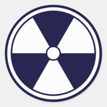 Blue Radiation Symbol Sticker