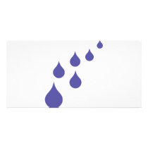 blue rain drops  icon photo cards