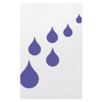 blue rain drops  icon stationery