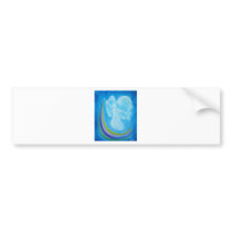 Blue Rainbow Angel Bumper Stickers
