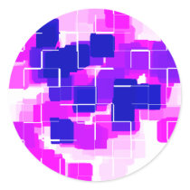 "Blue Raspberry" Geometric Art stickers