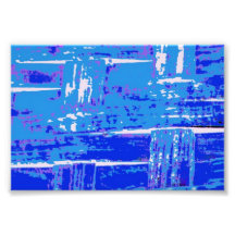 Blue Rattan Photo Print