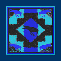 Blue Raven Blanket Magnet