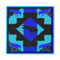 Blue Raven Blanket Magnet by armaiti Blue Raven Blanket Magnet