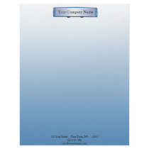 Blue Rearview Mirror on Blue Gradient Letterhead Design