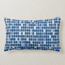 Blue Rectangle Mosaic Lumbar Pillows
