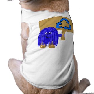 Blue recycle petshirt
