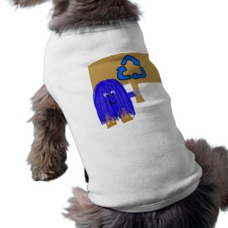 Blue recycle petshirt