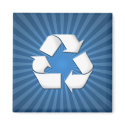Blue Recycle Magnet 001 by phantompanther Blue Recycle Magnet 001