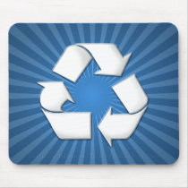 Blue Recycle Mousepad 001 by phantompanther Blue Recycle Mousepad 001