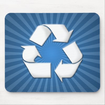 Blue Recycle Mousepad 001 by phantompanther