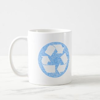 Blue Recycle mug