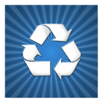 Blue Recycle Poster 001 posters by phantompanther Blue Recycle Poster 001 posters