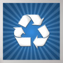 Blue Recycle Poster 001 posters