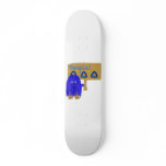 Blue Recycle sign Custom Skateboard