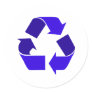 blue recycle round stickers blue recycle round stickers