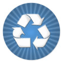 Blue Recycle Stickers 001 by phantompanther Blue Recycle Stickers 001