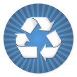 Blue Recycle Stickers 001