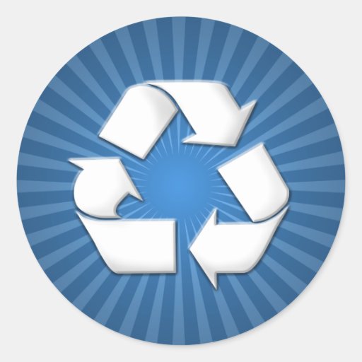 Reduce Reuse Recycle Symbol Stickers, Reduce Reuse Recycle Symbol