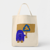 Blue recycle tote bags