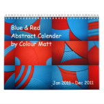Blue & Red Abstract 2011 Calendar