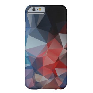 Blue Red Abstract Pyramid Pattern Barely There iPhone 6 Case