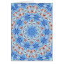 blue,red and white  flowers crazy card