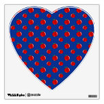 Blue red apple pattern wall decals