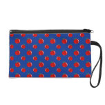 Blue red apple pattern bagettes bags