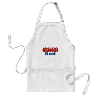 Blue &amp; Red Awesome Dad Father&#39;s Day Aprons