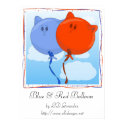 Blue & Red Balloon posters by elledeegee Blue & Red Balloon posters