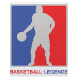 blue red basketball legend icon letterhead