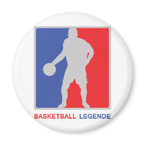 blue red basketball legend icon magnets