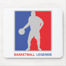 blue red basketball legend icon mousepads